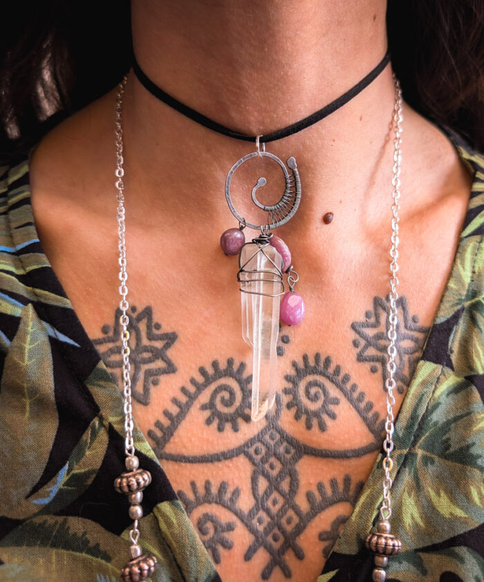 OOAK Crystal Swirl Pendant - Image 6