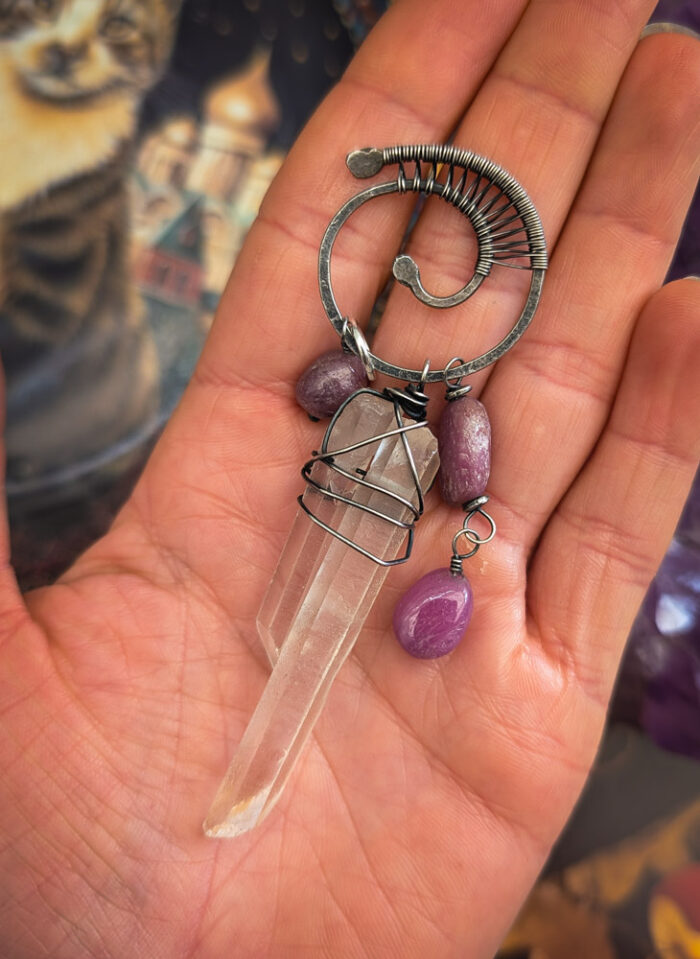 OOAK Crystal Swirl Pendant - Image 2