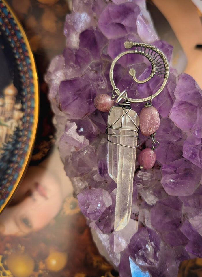 OOAK Crystal Swirl Pendant - Image 5