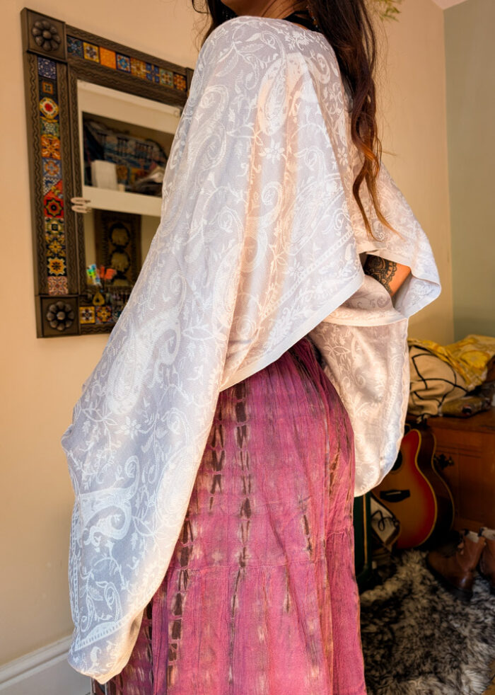 Upcycled White / Grey Fairy Top - Image 2