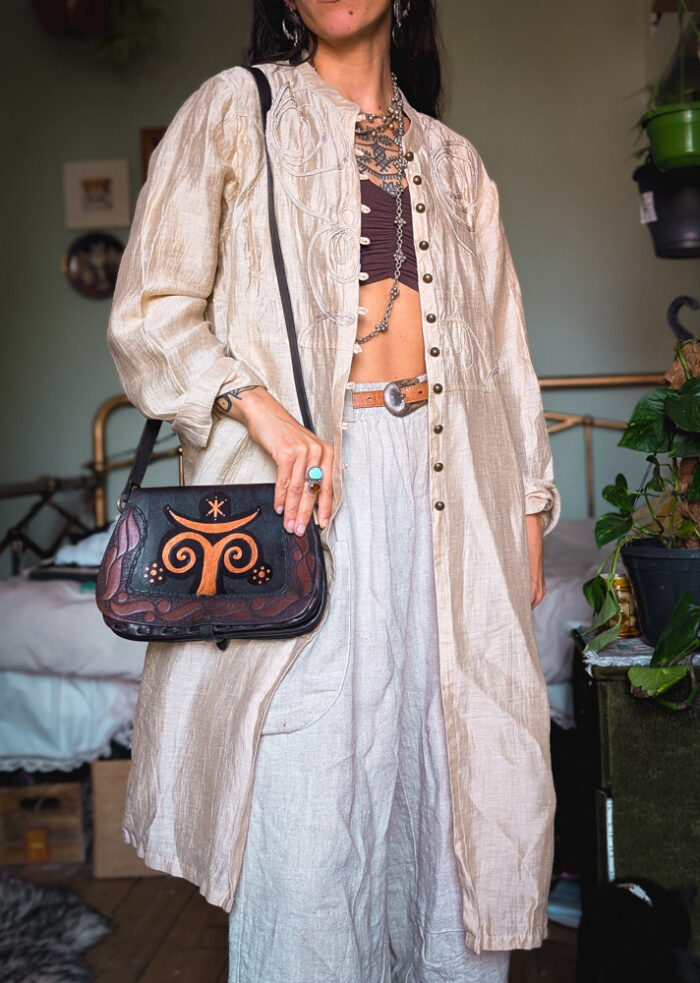 Beige Linen Embroidered Jacket - Image 4