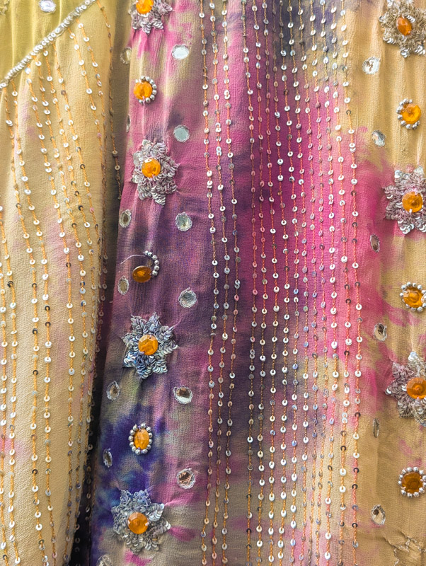 Yellow Embroidered Silk Robe - Image 2