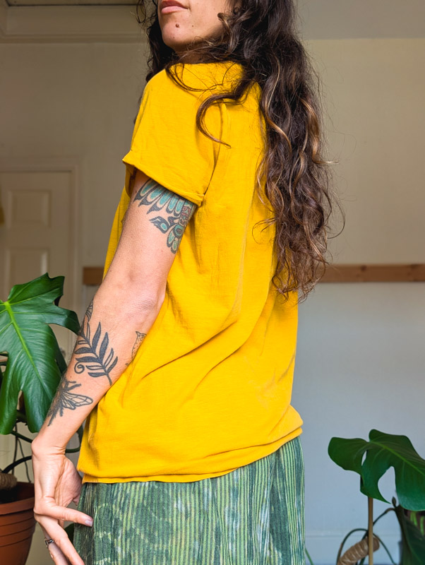 Reworked Yellow Fern Patch Tshirt - Image 2
